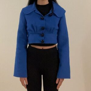 Temperley London Royal Blue Cropped Blazer